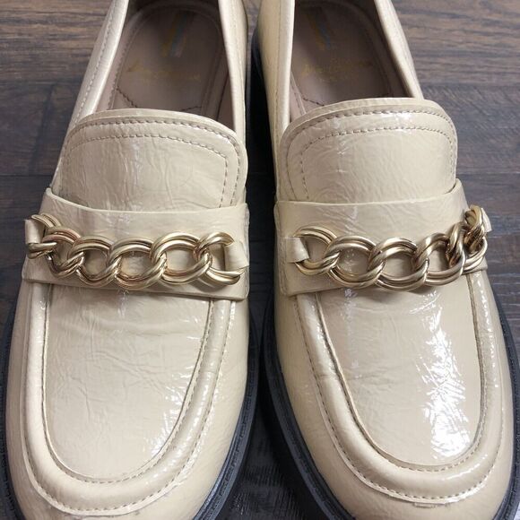 Sam Edelman Taelor Size 6.5 Chunky Y2K Platform Loafer Shoes Tan Neutral Career - Picture 11 of 14